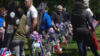 Memorial Day service at Lake View Cemetery's Garfield Memorial