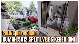 Split Level house 5 X 12 Meters 3 Bedrooms + 2 Garden + Mushola - Idaman Banyak orang
