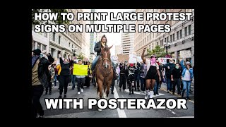 How to Print Large Protest Signs on Multiple Pages with PosteRazor