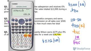 Stream Calculating Commission and Gross Pay Online
