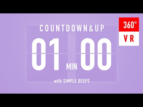 1 Minute Countdown Countup Vr Timers Flip Clock With Bell Alerts