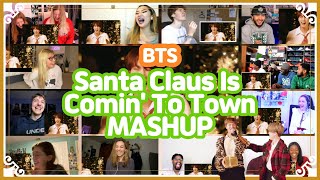 BTS Sings "Santa Claus Is Comin' To Town" reaction MASHUP 해외반응 모음