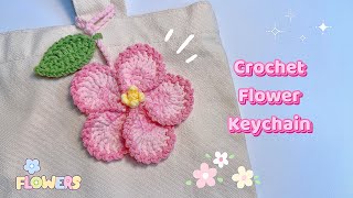 Crochet Flower Keychain ♡| Crochet Bag Charm | M&oacute;c Len M&oacute;c Kho&aacute; B&ocirc;ng Hoa