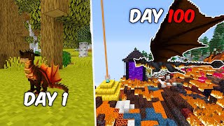 I survived 100 days in minecraft as a fire dragon