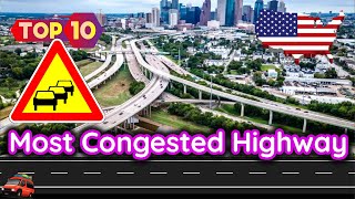 👍 Top 10 Most Congested Highways in USA #travel #roadtrip #top #usa