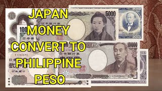 Japanese Yen to Philippine Peso - Japan Money to Philippine Peso - Japanese Philippine Money Value