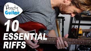 10 ESSENTIAL Minor Pentatonic RIFFS // Position 1 and BEYOND...