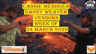 DIVISION 2 VENDERS FOR WEEK OF 24 MARCH 2026