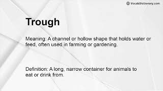 Trough Meaning