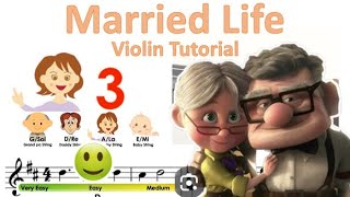 Disney Pixar&rsquo;s &ldquo;Up&rdquo; Married Life sheet music and easy violin tutorial