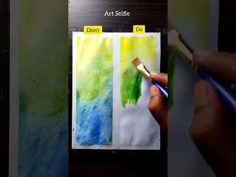 Watercolor painting idea🎨💫| Easy Scenery drawing #shorts #art