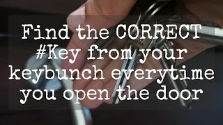 Many Keys One Door - How to know which key is for which door #key #doorlock | How #hacks