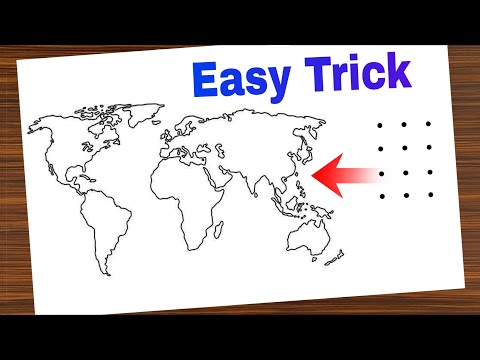 How To Draw World Map Easily World Map Drawing How To Draw World Map Step By Step