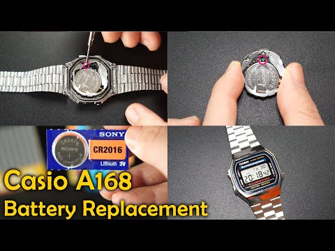 Casio A168 Illuminator Watch Battery Replacement - DIY