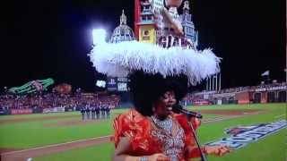Woman Forgets Lyrics to God Bless America at NLCS