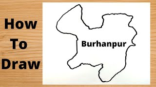 Drawing Burhanpur City Map - India