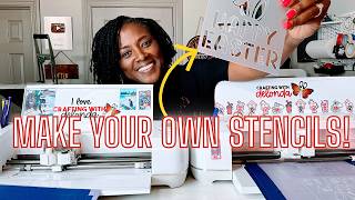 How to Make Your Own Reusable Stencils with Dollar Tree Chopping Mats and a Cricut #stencils