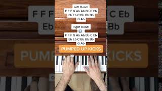 Pumped Up Kicks (EASY Piano Tutorial with Letter Notes) #Shorts