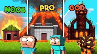 Noob Vs Hacker Vs Pro Roblox Jailbreak Edition - 29 02 minecraft volcano base challenge noob vs pro