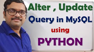 Stream PYTHON AND MYSQL - ALTER AND UPDATE QUERY || ALTER AND UPDATE QUERY IN MYSQL USING PYTHON Online