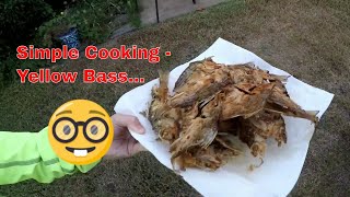 Cooking Yellow Bass anyone... bones? Forget About It! #cooking #kayakfishing
