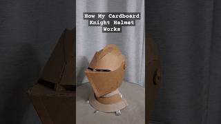 How My Cardboard Knight Helmet Works #cardboard #diy #helmet #art # fyp