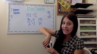Dividing Mixed Numbers, Cross Cancelling, Simplify
