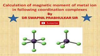 How to find correct magnetic moment of coordination complexes or compounds? Question solved.