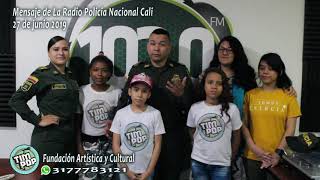 Mensaje de la radio polic&iacute;a nacional Cali