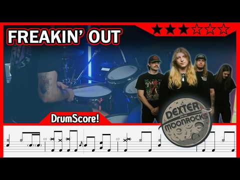 Freakin' Out - Dexter and The Moonrocks | Play-Along Drum Cover | SHEET MUSIC DRUM SCORE