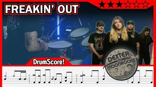 Freakin' Out - Dexter and The Moonrocks | Play-Along Drum Cover | SHEET MUSIC DRUM SCORE