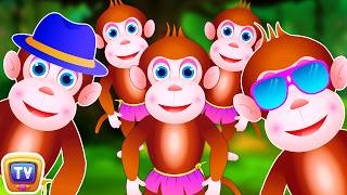 Five Little Monkeys Jumping on the Bed Nursery Rhyme (The Smart Monkeys) - ChuChu TV