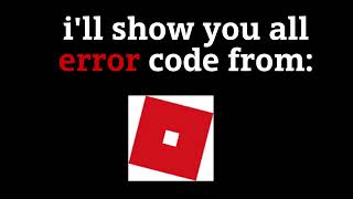 roblox error code and meaning