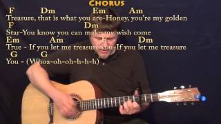 Treasure (Bruno Mars) Strum Guitar Cover Lesson with Chords/Lyrics