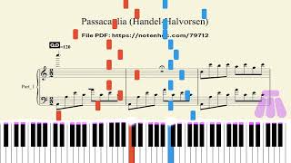Free Piano Sheet Passacaglia (Handel-Halvorsen) by Johan Halvorsen