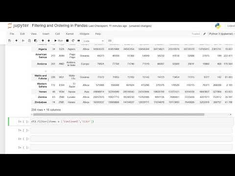 Filtering Columns And Rows In Pandas Python Pandas Tutorials