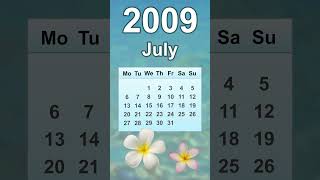 July 2009 Calendar