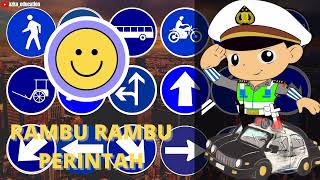 Mudah Dipahami Belajar Rambu Lalu Lintas dan Artinya / Rambu Perintah #paud #tamankanakkanak #rambu