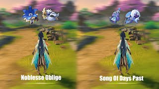 Which Build Buff More? Xianyun Noblesse Oblige Vs Song Of Days Past [Genshin Impact]