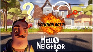 Hello Neighbor act 1 solution! Cl&eacute; rouge | SL