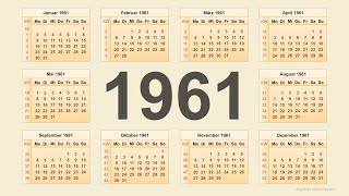 Kalender 1961