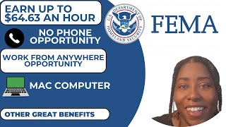 Stream FEMA is Hiring  | Get Paid $64.63/hr | Mac computer, No Phones + FEMA Work From Home Online