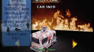 Twisted Metal 2 desbloquear a Sweet Tooth y Minion