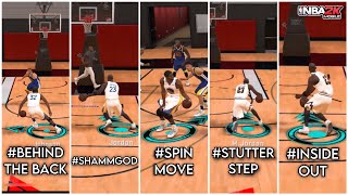 EXCEPTIONAL DRIBBLING TUTORIAL IN NBA 2K MOBILE( SHAMMGOD, INSIDE OUT, STUTTER STEP AND MANY MORE)