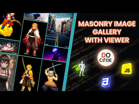 🔥 Masonry Image Gallery with Lightbox Viewer using HTML, CSS & JavaScript | GSAP Animation