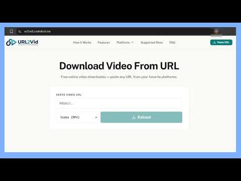 URL2Vid | Free Video Downloader for YouTube, Instagram, Facebook, LinkedIn, Reddit & More(Full Demo)
