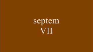 Learn Latin: Latin numbers 1-10