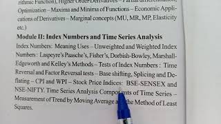 Syllabus|4 semester QT-II|BA ECONOMICS|Calicut University