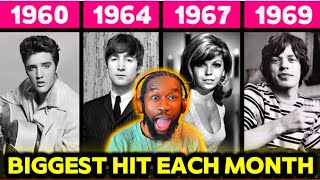 Guess the last hit song of the 60s? Every Top song of the month in the 60s Reaction!
