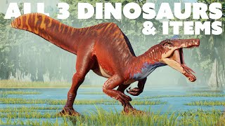 🔲 FULL DLC SHOWCASE Of All NEW DINOSAURS & Items | Jurassic World Evolution 3 DLC Wetlands Pack